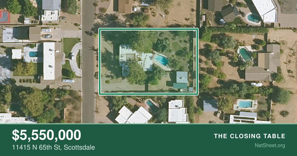 Aerial view of 11415 N 65th St, Scottsdale