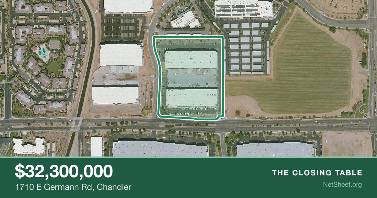 Aerial view of 1710 E Germann Rd, Chandler