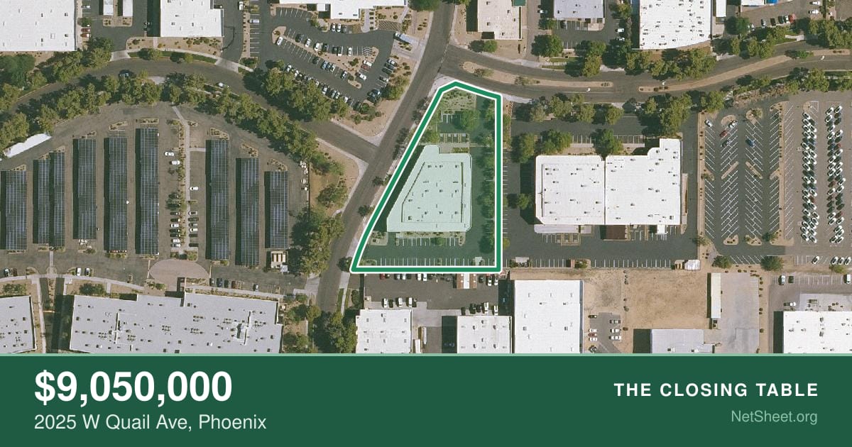 Aerial view of 2025 W Quail Ave, Phoenix