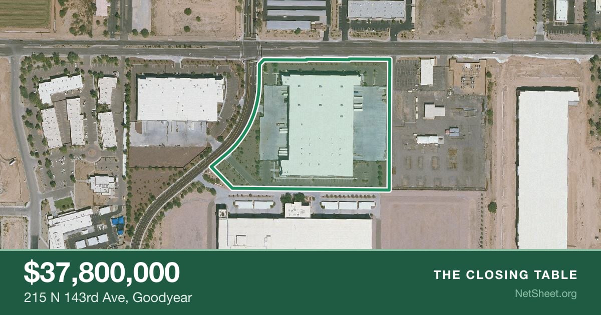 Aerial view of 215 N 143rd Ave, Goodyear