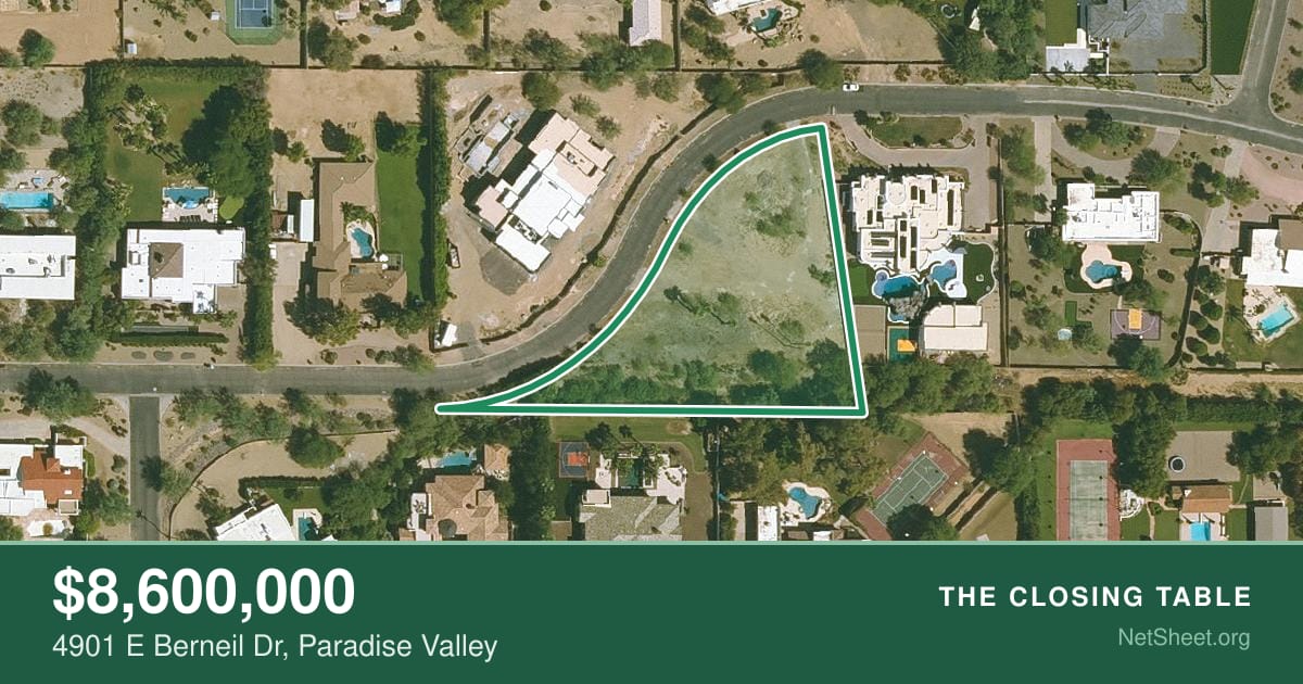 Aerial view of 4901 E Berneil Dr, Paradise Valley
