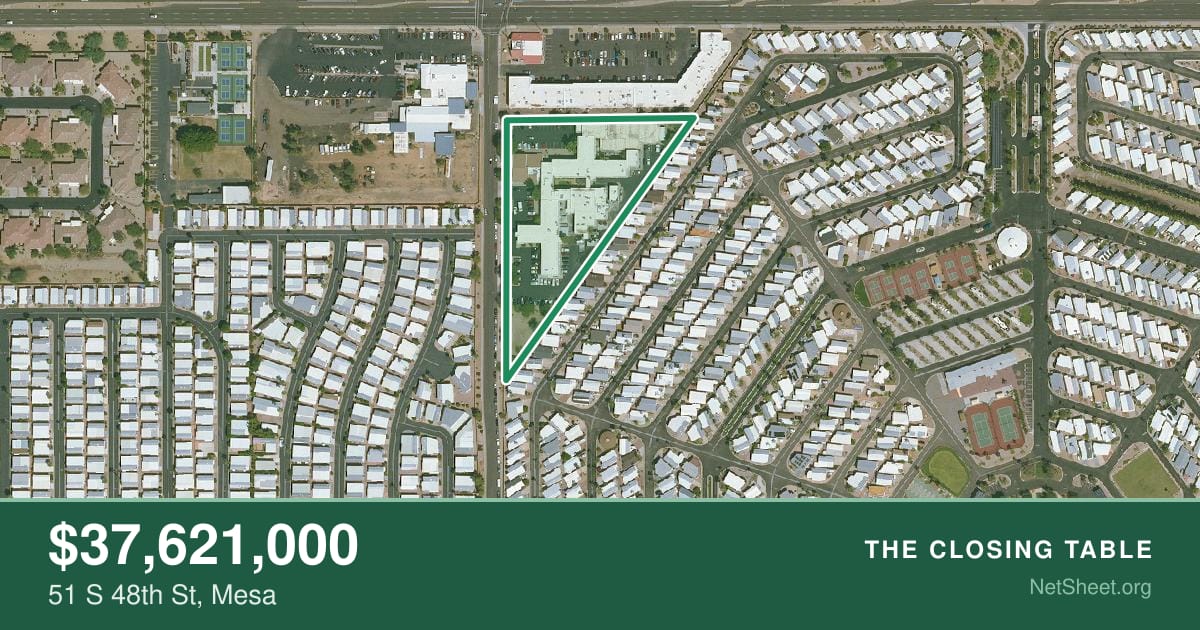 Aerial view of 51 S 48th St, Mesa