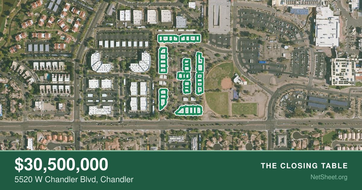 Aerial view of 5520 W Chandler Blvd, Chandler