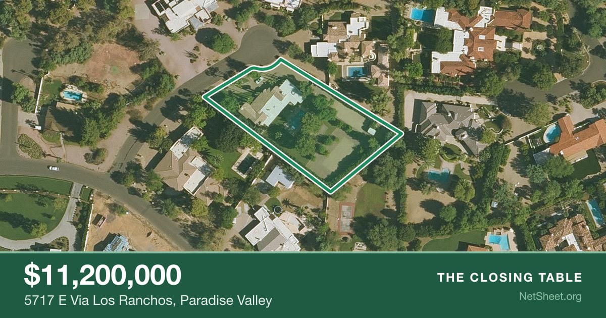 Aerial view of 5717 E Via Los Ranchos, Paradise Valley