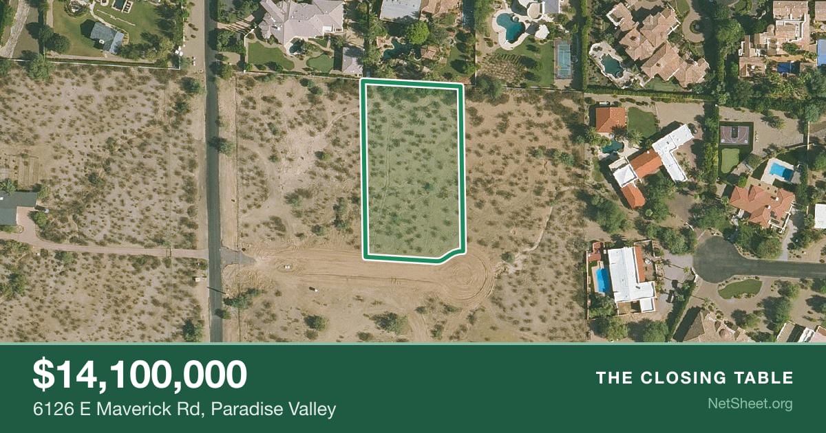 Aerial view of 6126 E Maverick Rd, Paradise Valley