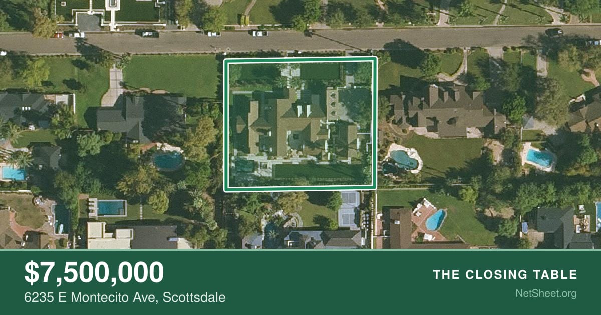 Aerial view of 6235 E Montecito Ave, Scottsdale