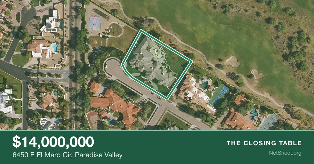 Aerial view of 6450 E El Maro Cir, Paradise Valley