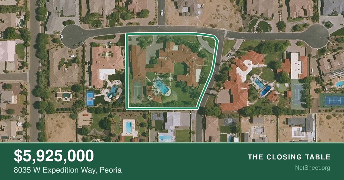 Aerial view of 8035 W Expedition Way, Peoria