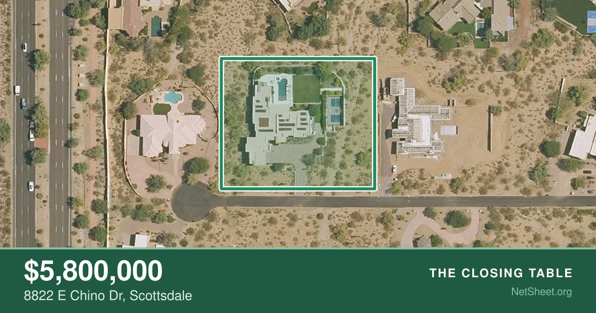 Aerial view of 8822 E Chino Dr, Scottsdale