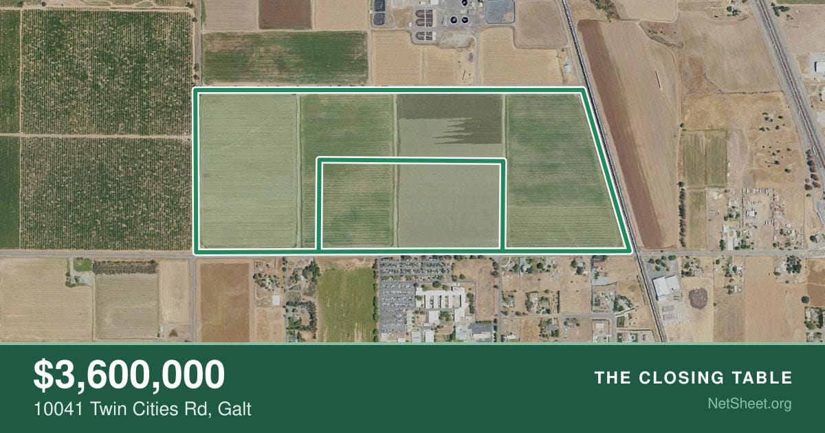 Aerial view of 10041 Twin Cities Rd, Galt