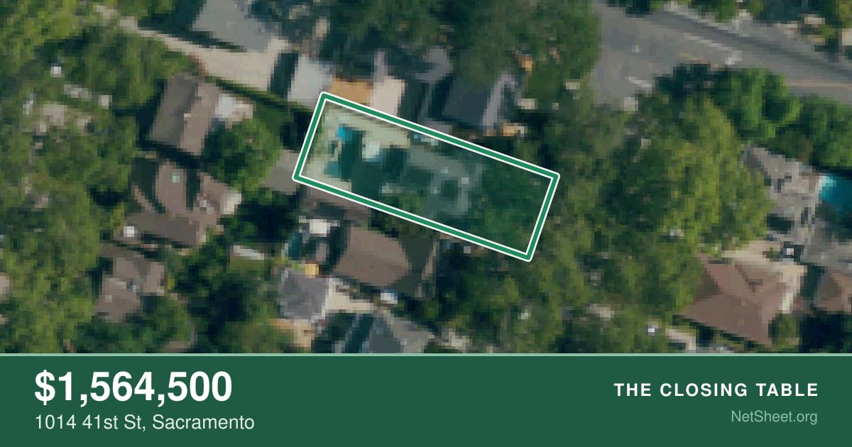 Aerial view of 1014 41st St, Sacramento