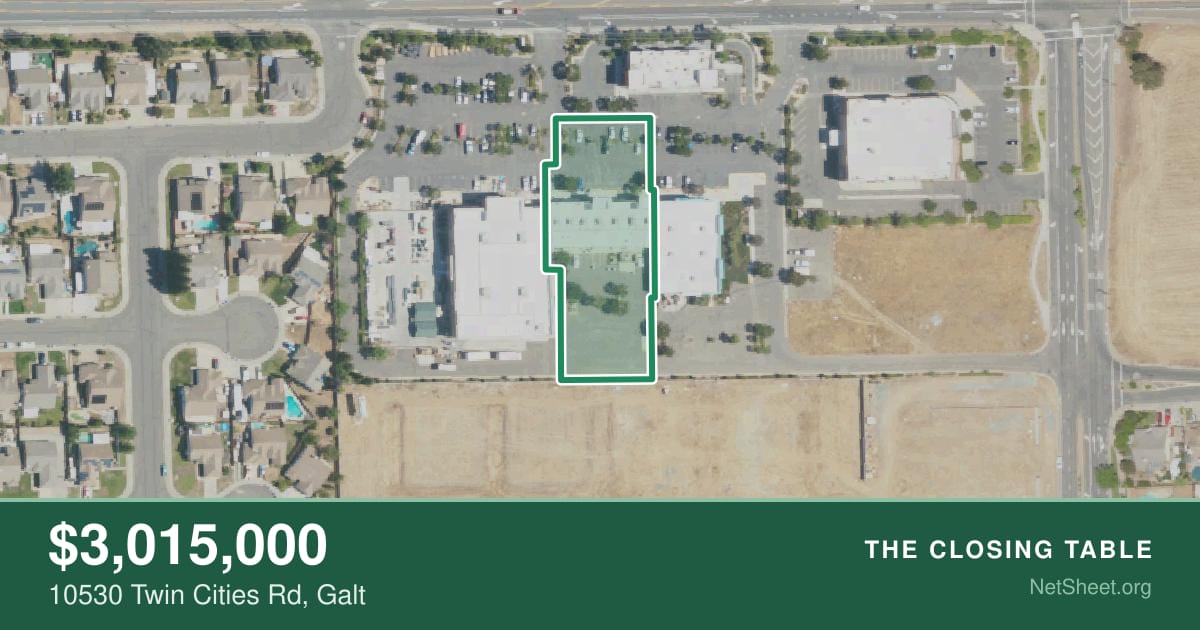 Aerial view of 10530 Twin Cities Rd, Galt