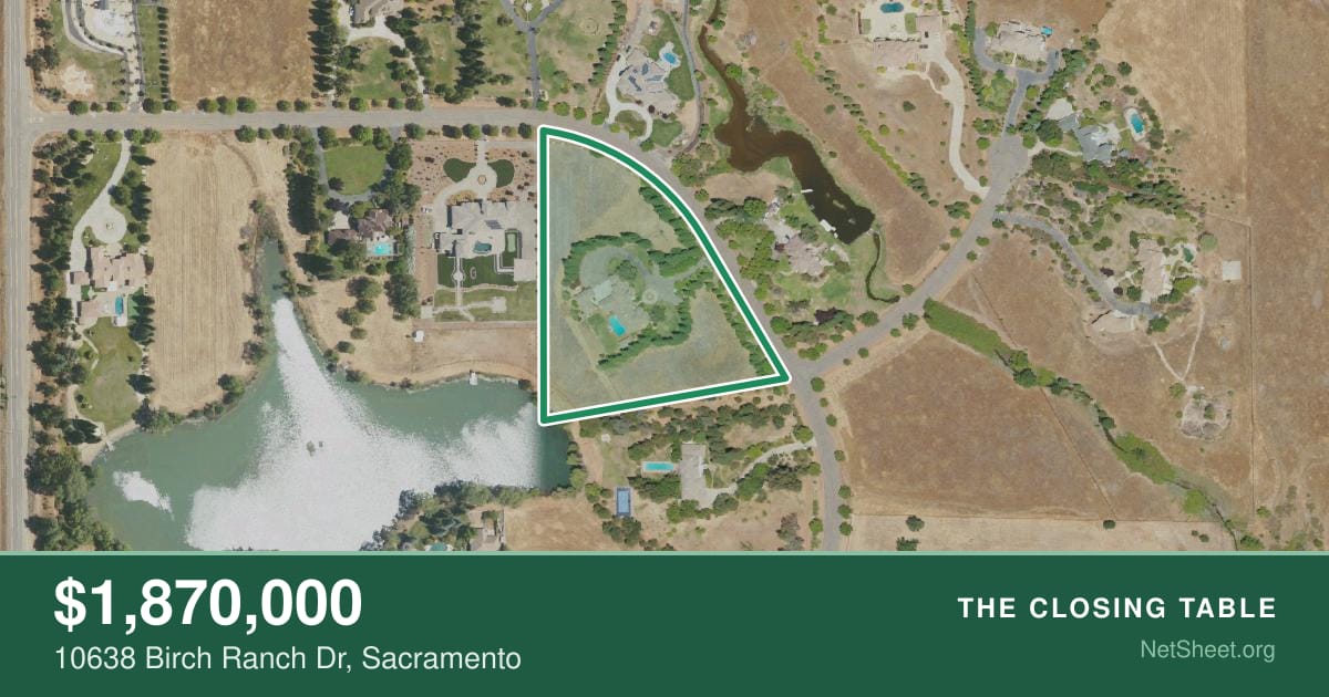 Aerial view of 10638 Birch Ranch Dr, Sacramento