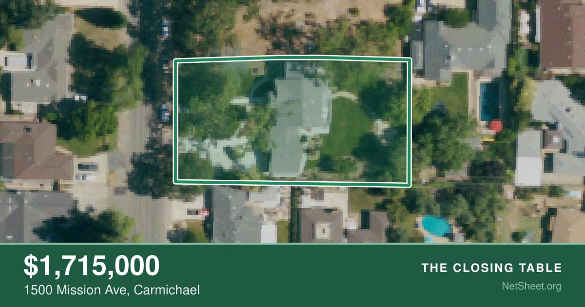Aerial view of 1500 Mission Ave, Carmichael