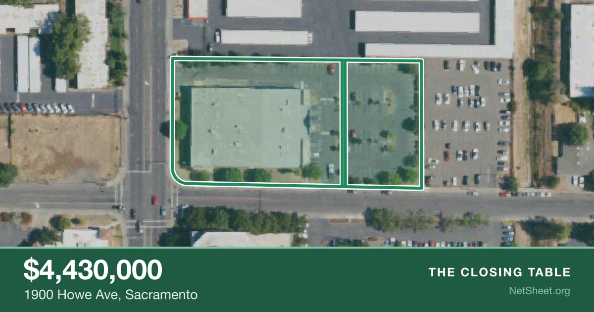 Aerial view of 1900 Howe Ave, Sacramento