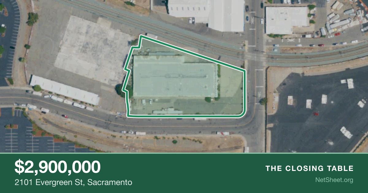 Aerial view of 2101 Evergreen St, Sacramento