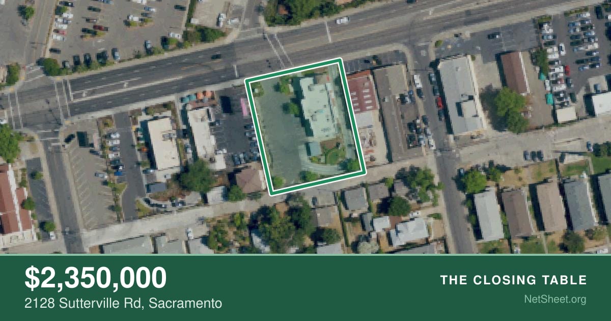 Aerial view of 2128 Sutterville Rd, Sacramento