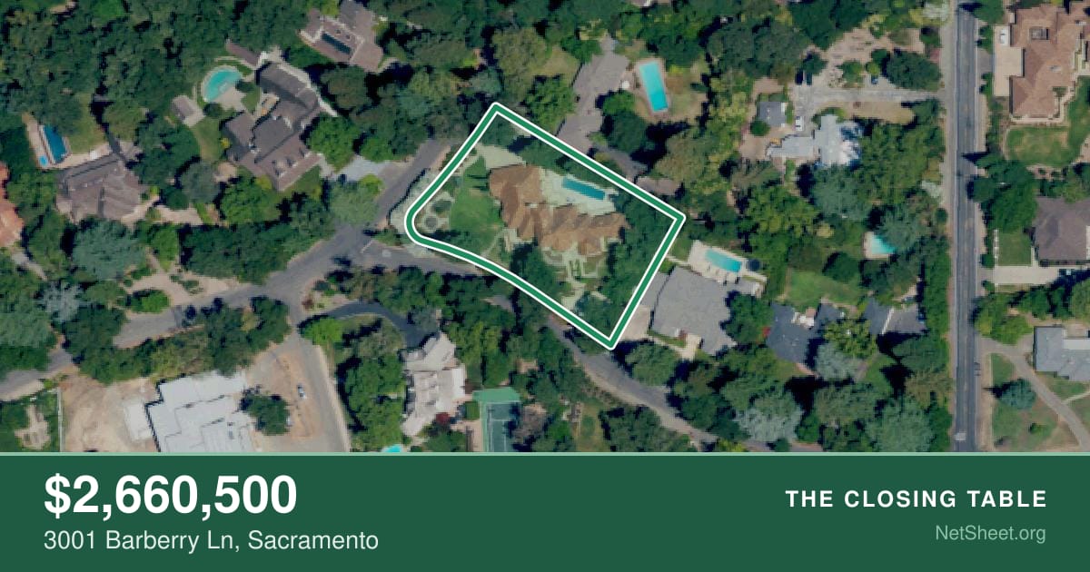 Aerial view of 3001 Barberry Ln, Sacramento
