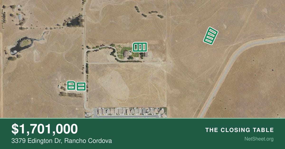 Aerial view of 3379 Edington Dr, Rancho Cordova