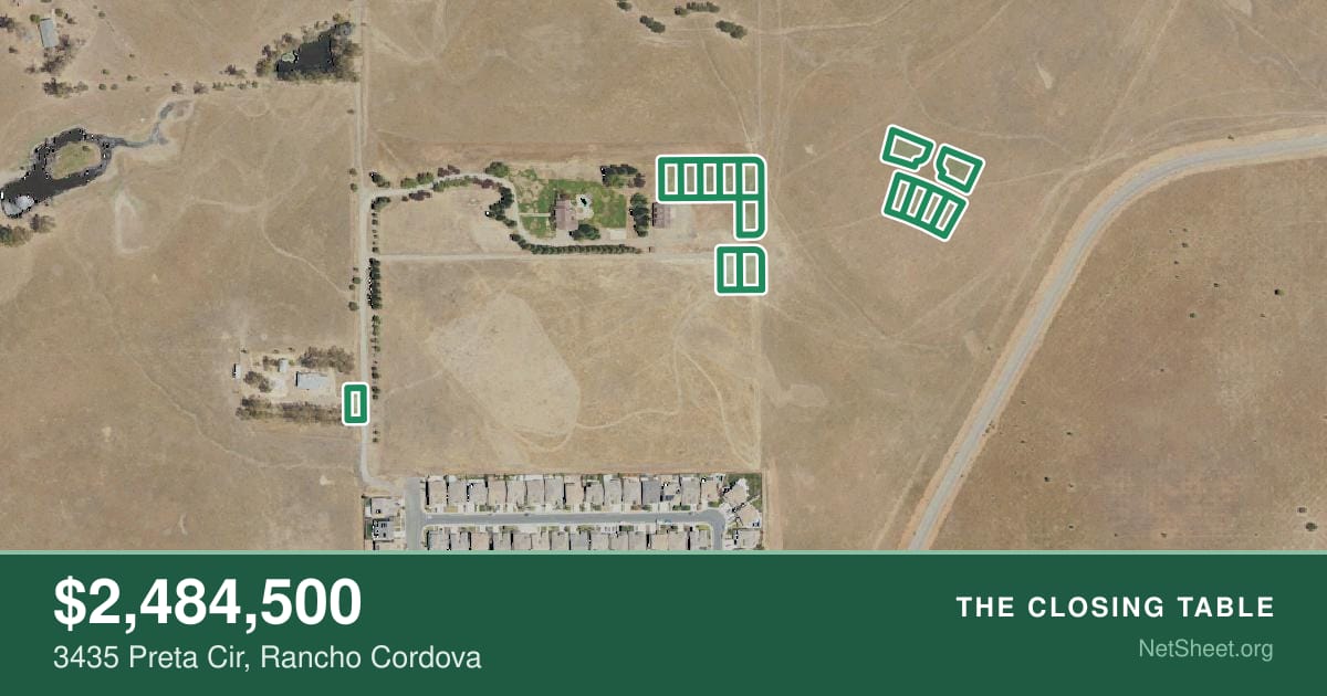 Aerial view of 3435 Preta Cir, Rancho Cordova