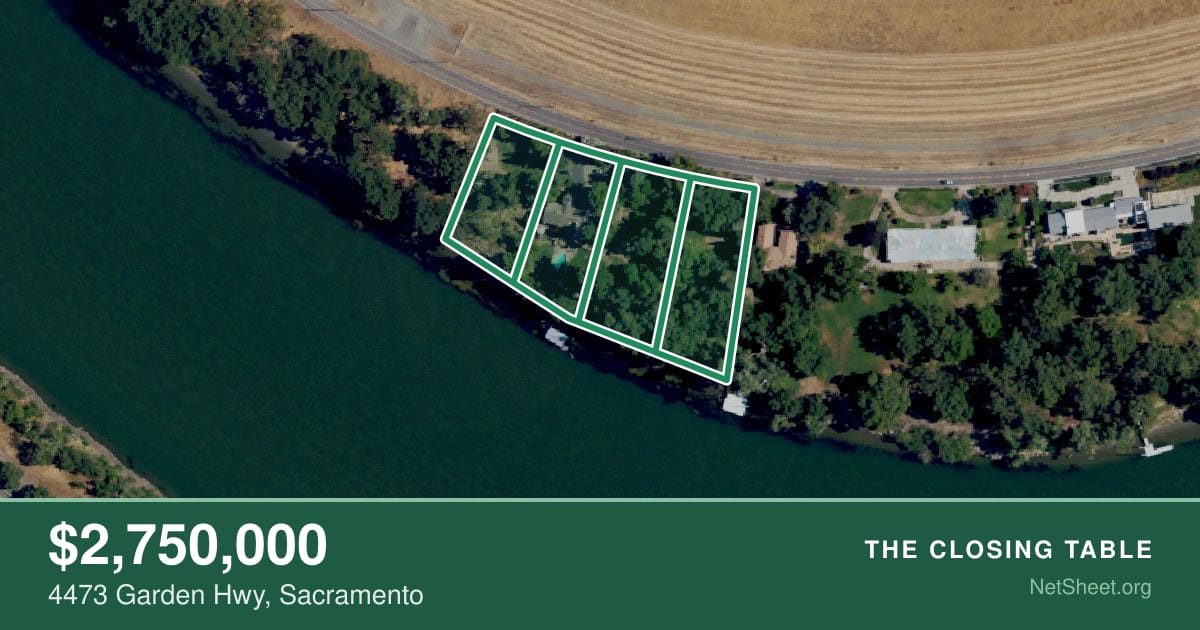 Aerial view of 4473 Garden Hwy, Sacramento