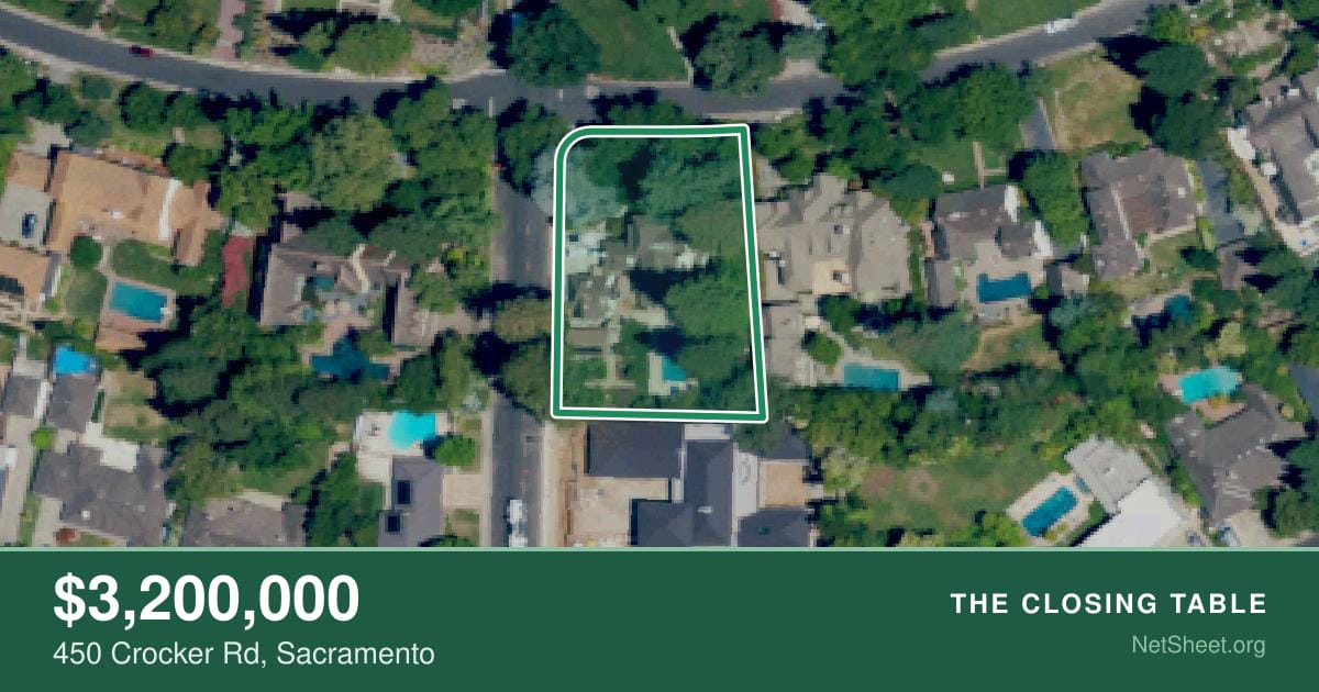 Aerial view of 450 Crocker Rd, Sacramento