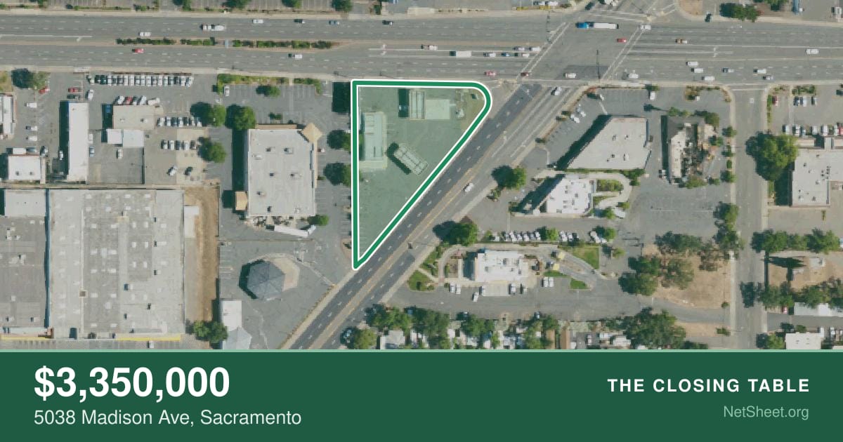 Aerial view of 5038 Madison Ave, Sacramento