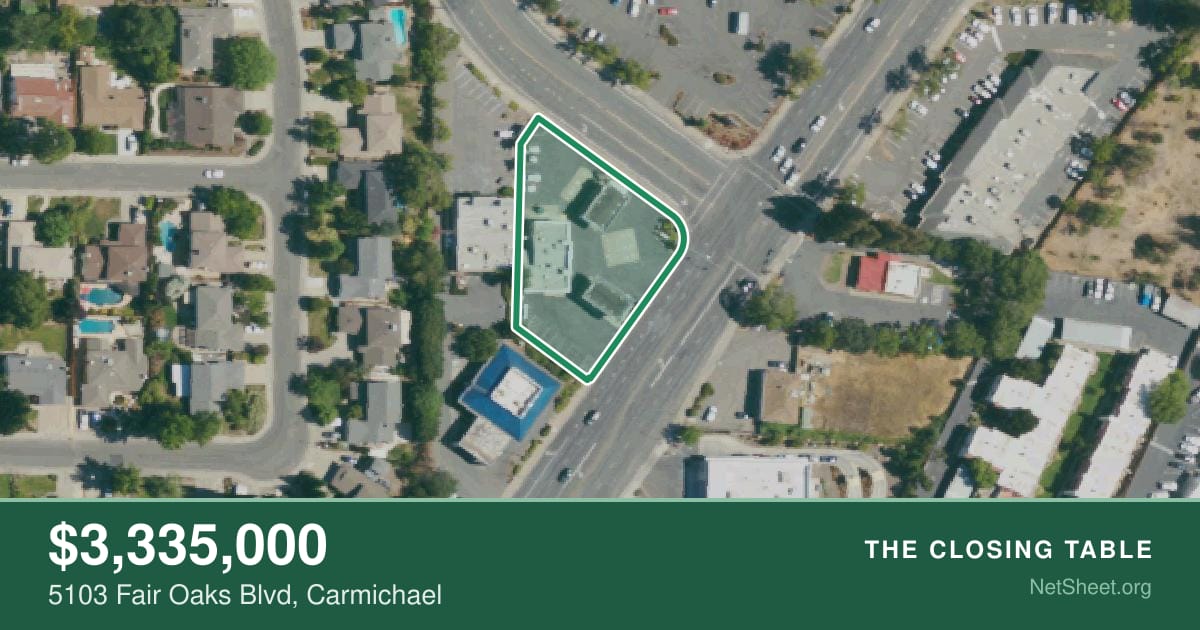Aerial view of 5103 Fair Oaks Blvd, Carmichael
