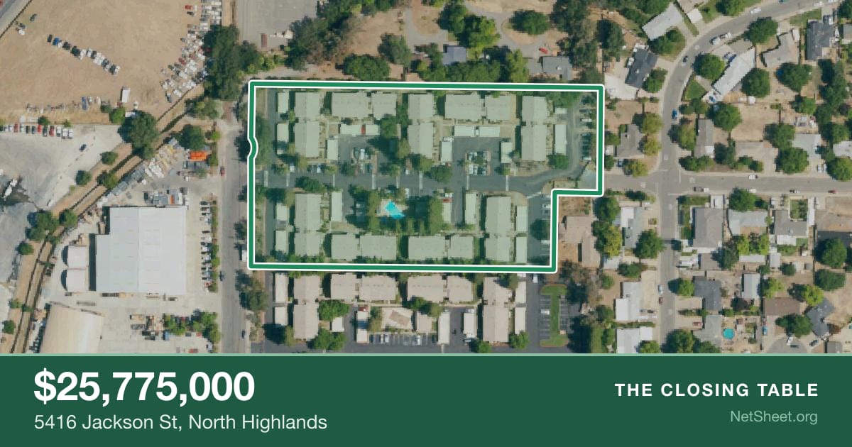 Aerial view of 5416 Jackson St, North Highlands
