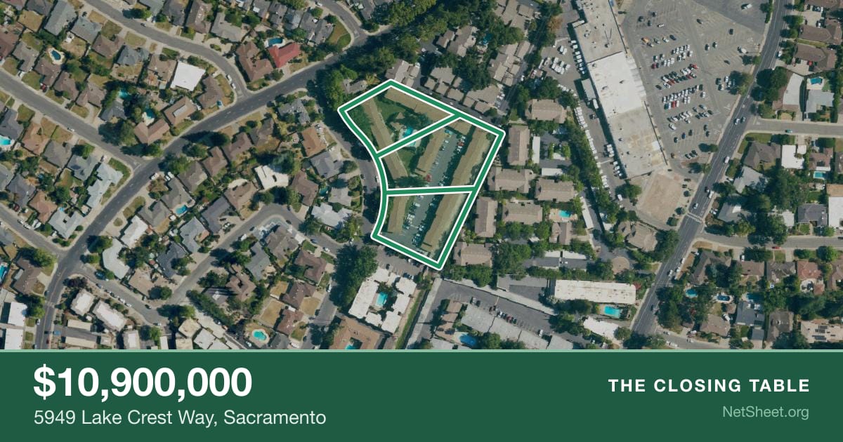 Aerial view of 5949 Lake Crest Way, Sacramento