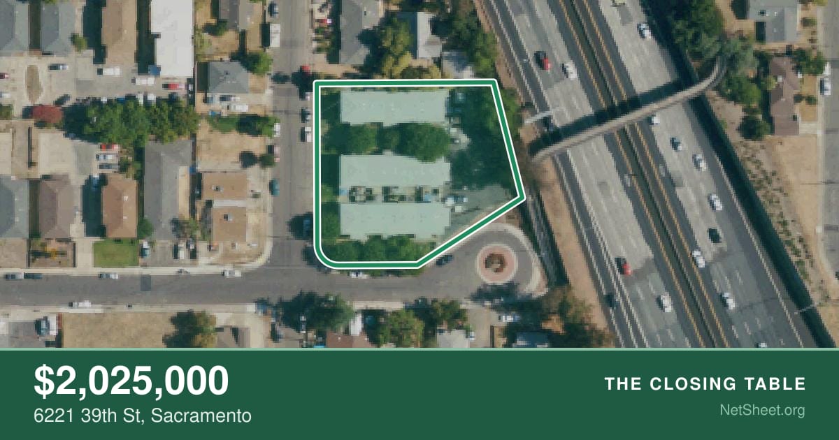Aerial view of 6221 39th St, Sacramento
