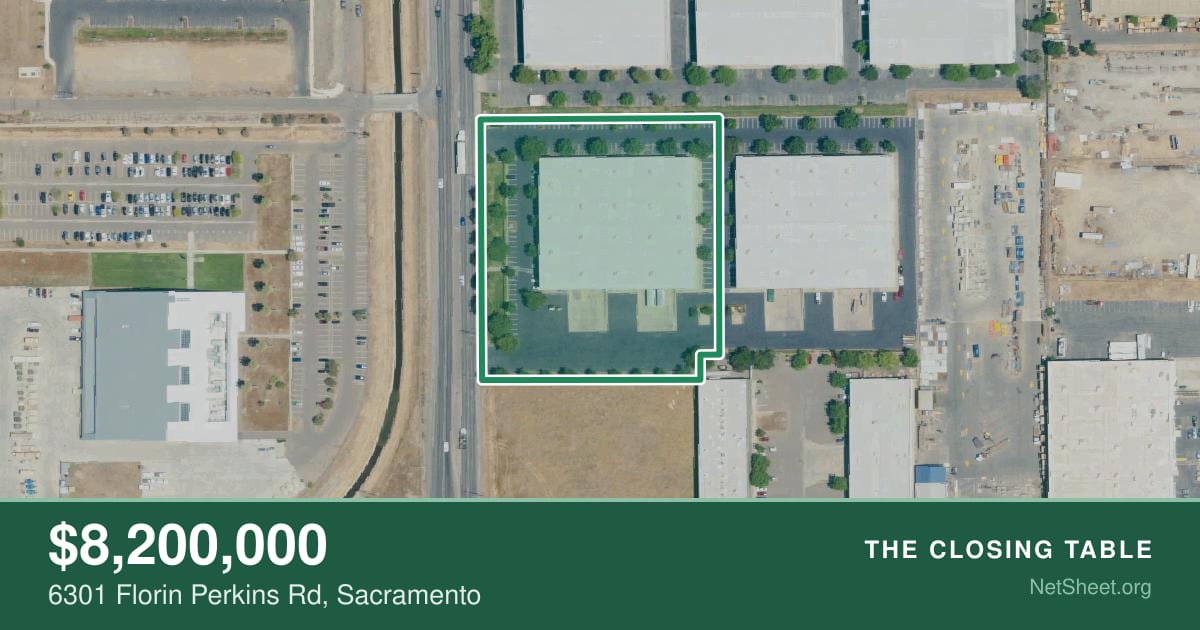 Aerial view of 6301 Florin Perkins Rd, Sacramento