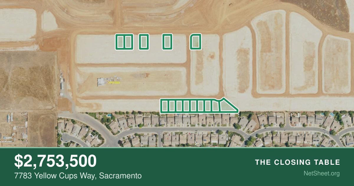 Aerial view of 7783 Yellow Cups Way, Sacramento