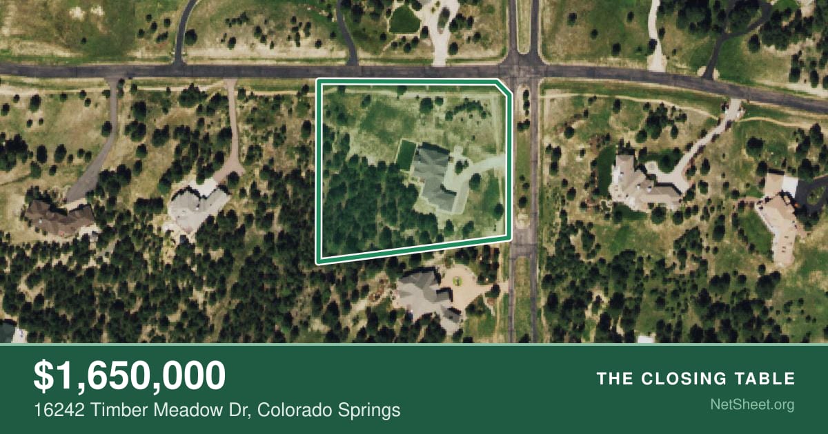 Aerial view of 16242 Timber Meadow Dr, Colorado Springs