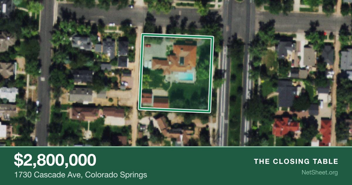 Aerial view of 1730 Cascade Ave, Colorado Springs