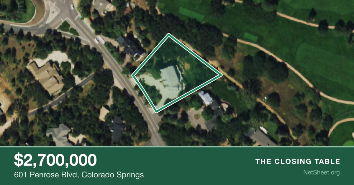 Aerial view of 601 Penrose Blvd, Colorado Springs
