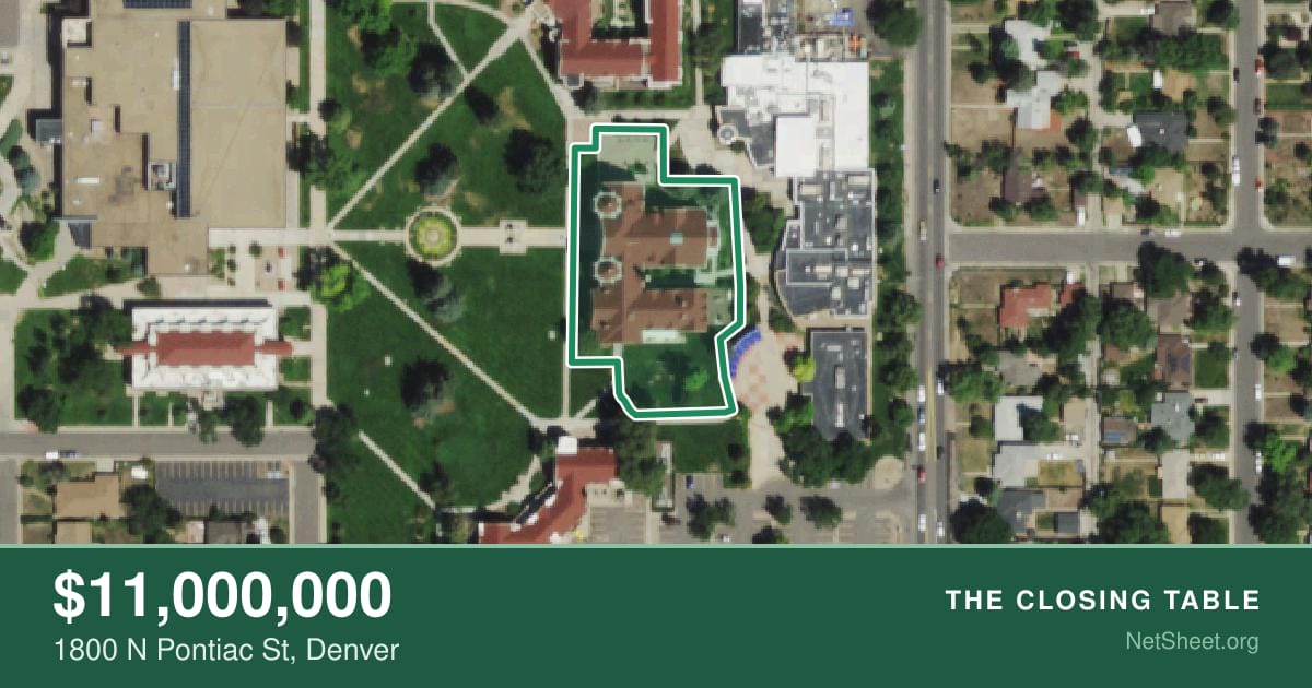 Aerial view of 1800 N Pontiac St, Denver