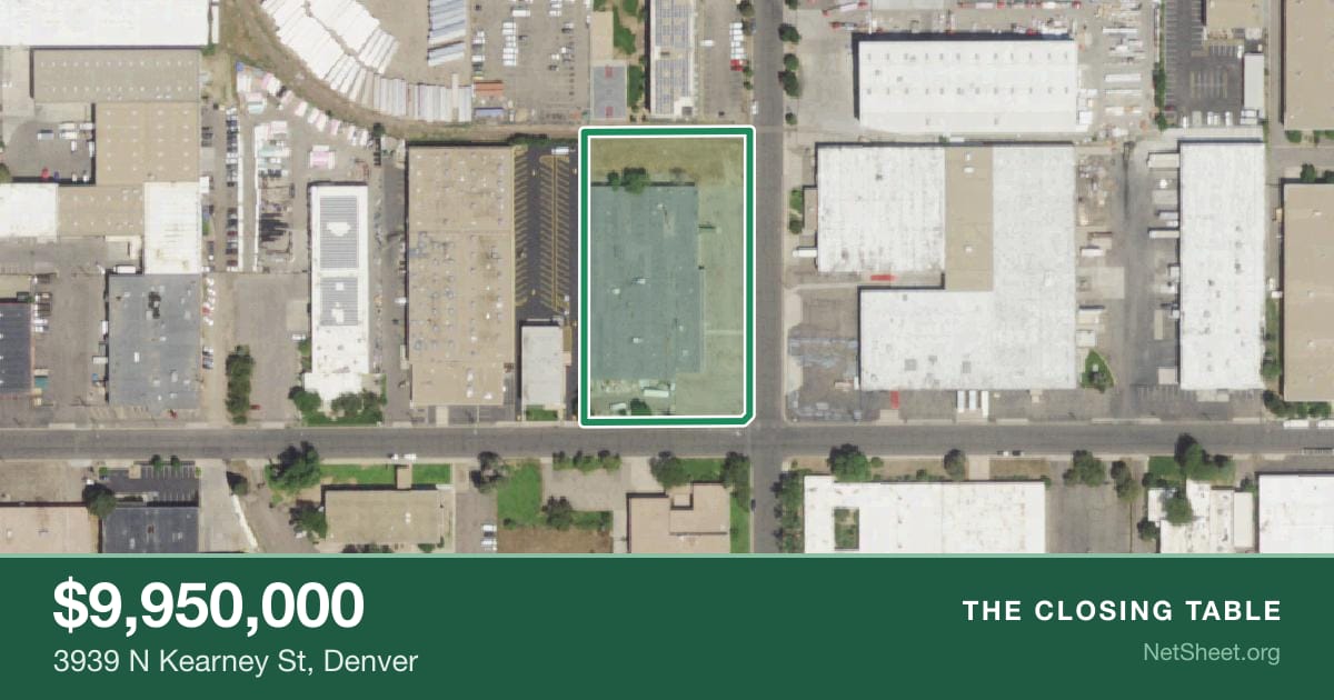Aerial view of 3939 N Kearney St, Denver