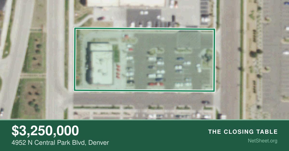 Aerial view of 4952 N Central Park Blvd, Denver