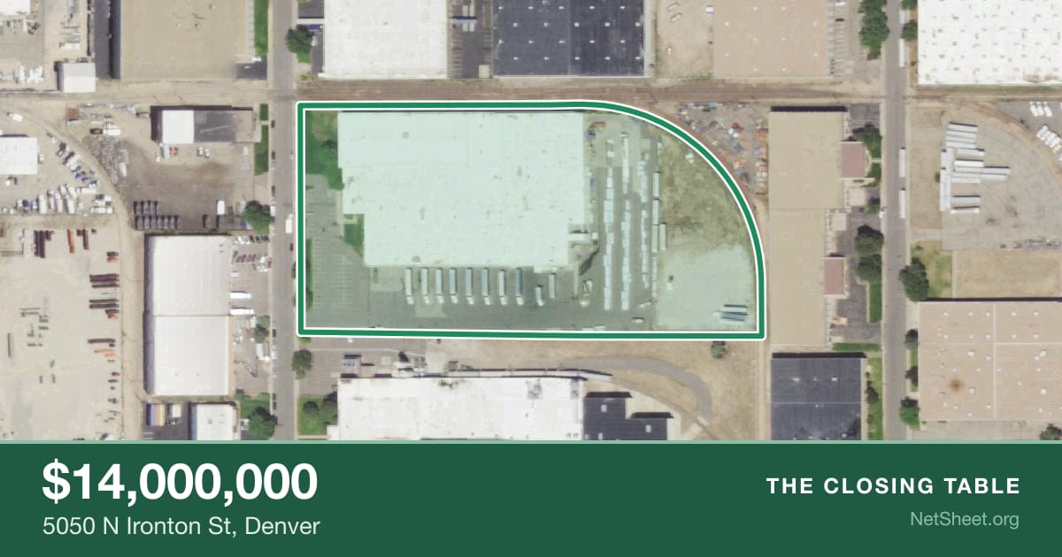 Aerial view of 5050 N Ironton St, Denver