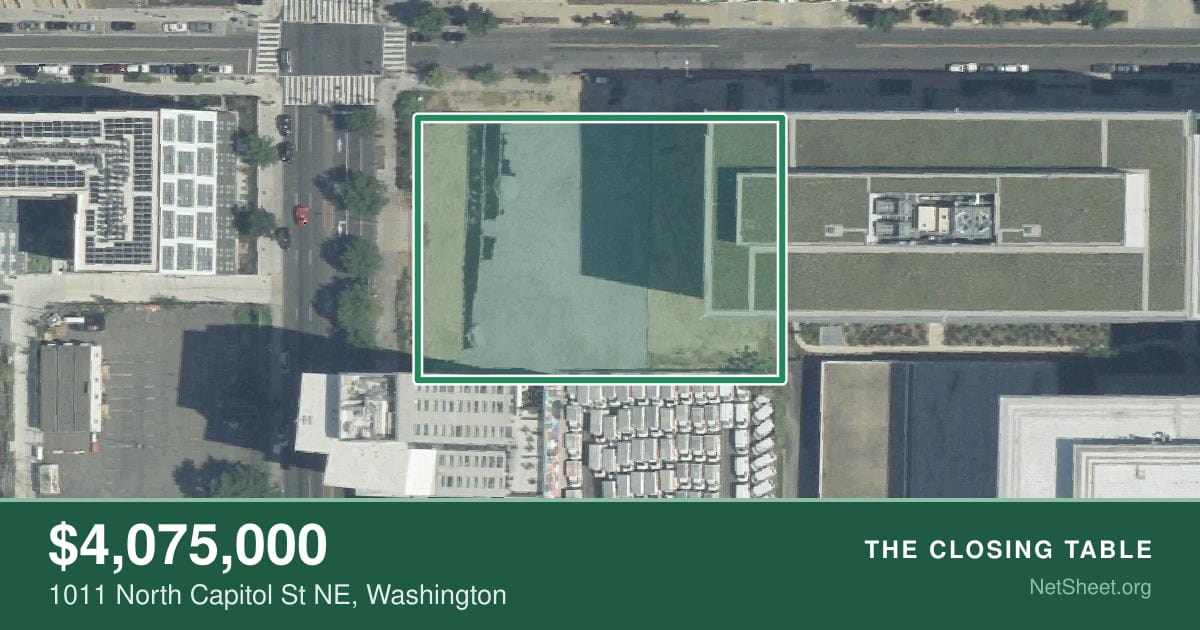 Aerial view of 1011 North Capitol St NE, Washington