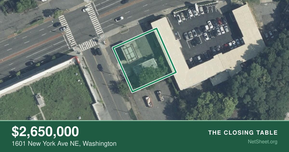 Aerial view of 1601 New York Ave NE, Washington