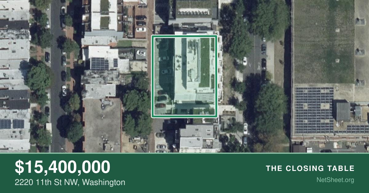 Aerial view of 2220 11th St NW, Washington