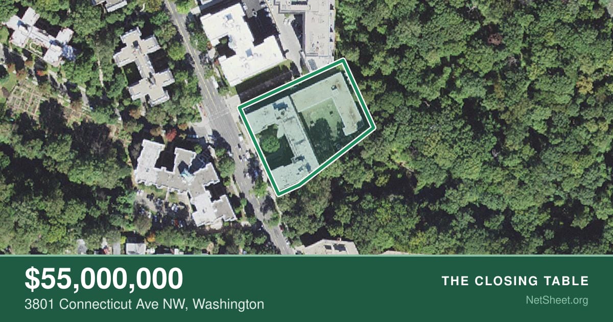 Aerial view of 3801 Connecticut Ave NW, Washington