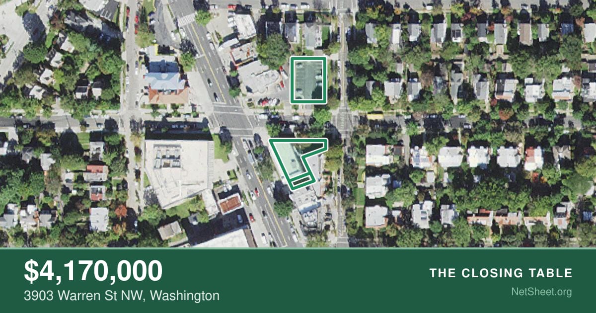 Aerial view of 3903 Warren St NW, Washington