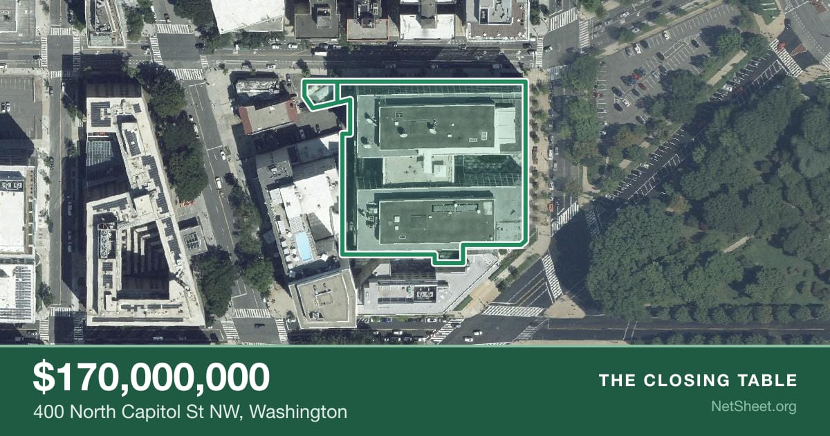 Aerial view of 400 North Capitol St NW, Washington