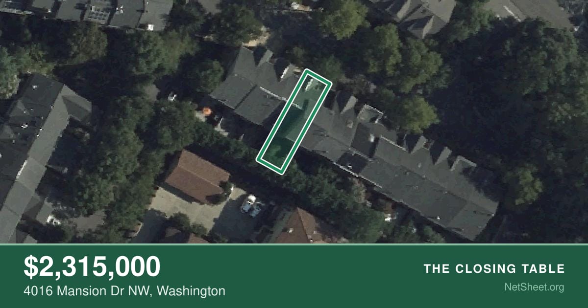 Aerial view of 4016 Mansion Dr NW, Washington