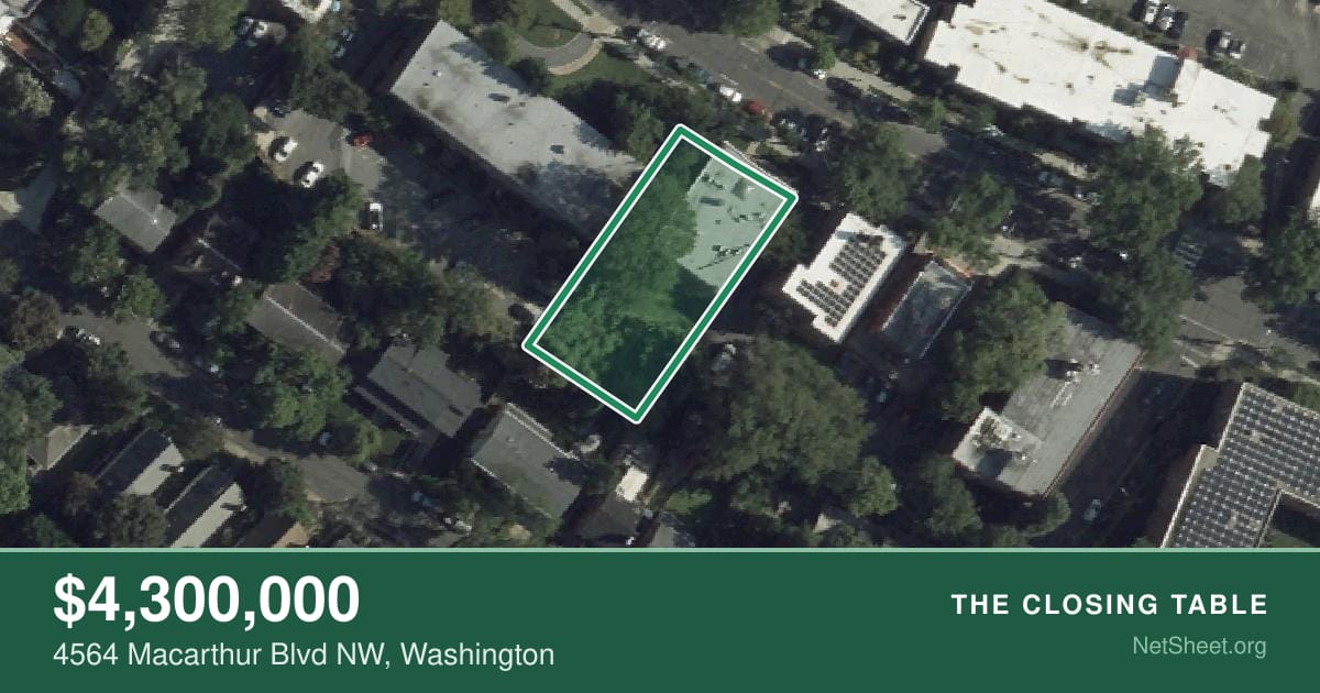 Aerial view of 4564 Macarthur Blvd NW, Washington