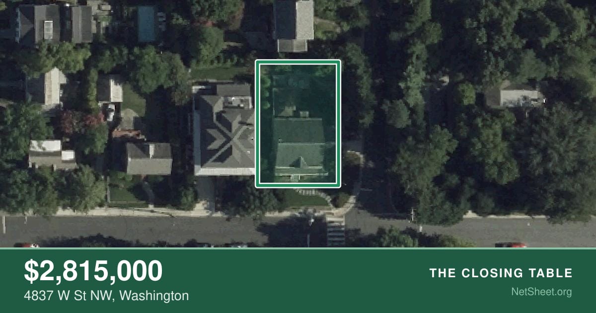 Aerial view of 4837 W St NW, Washington