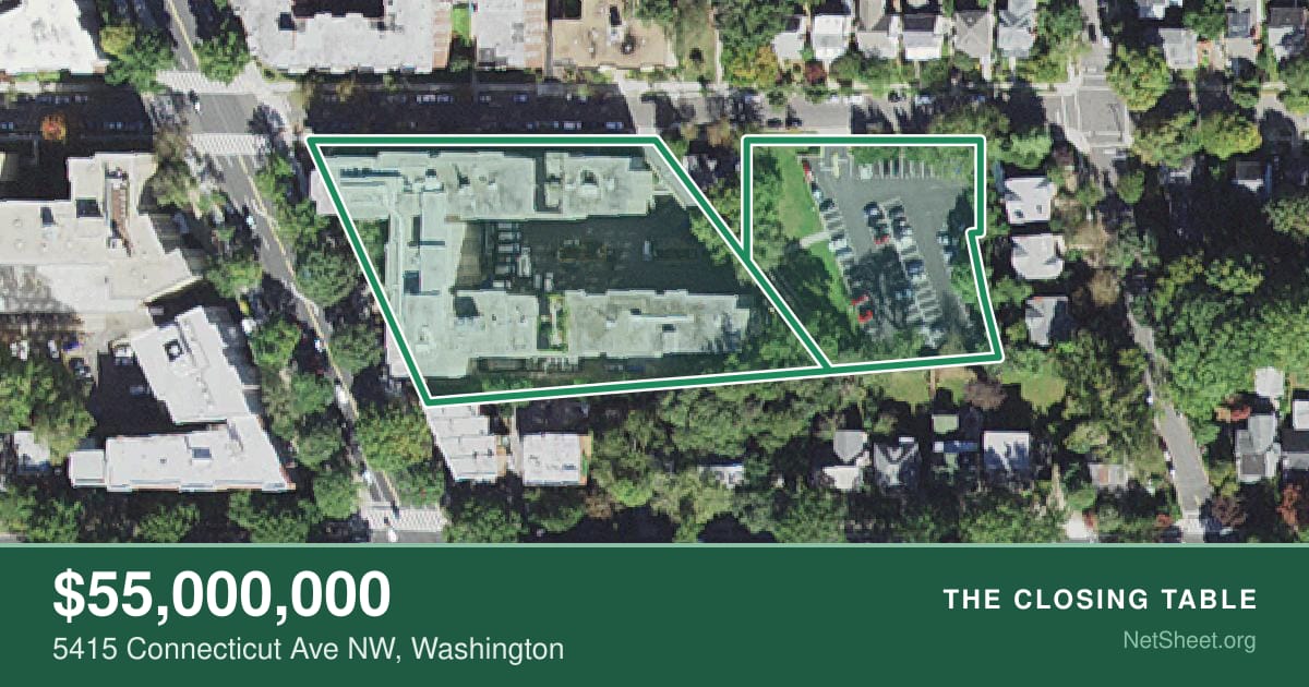 Aerial view of 5415 Connecticut Ave NW, Washington